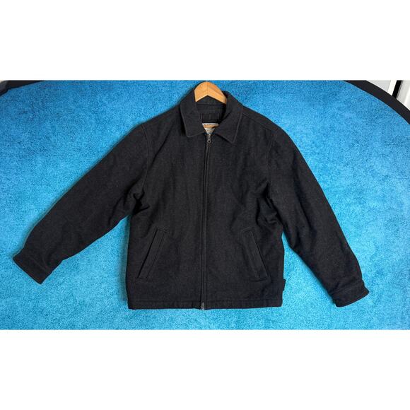 Vintage Old Navy Men’s Wool Blend Jacket Black Size L – Full Zip, Classic Style - Picture 2 of 13